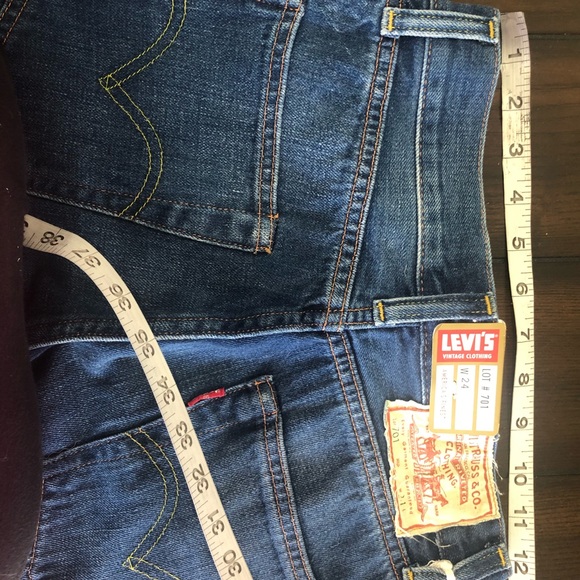 Levi’s 1950’s 701’s Super High Waisted Jeans 2Tone - Picture 8 of 8